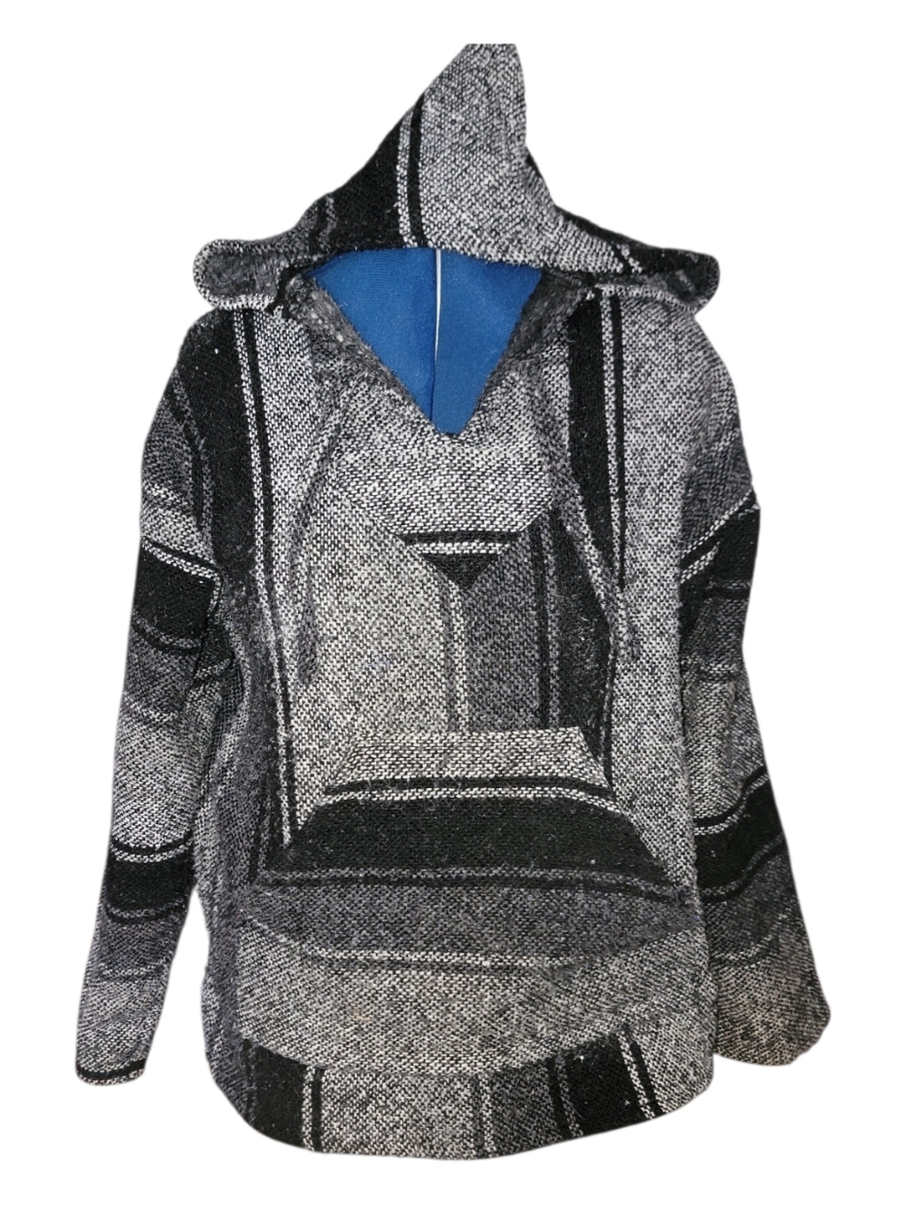 Mens Hoodie Blanket Mexican Baja Pullover OS